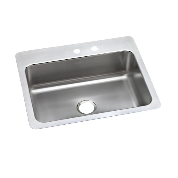 Pacemaker Stainless Steel 27 X 22 X 7-1/2 Single Bowl Dual Mount Sink